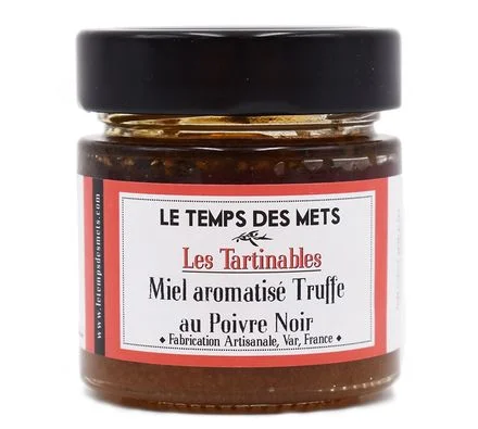 Miel aromatisé truffe et poivre noir 120g